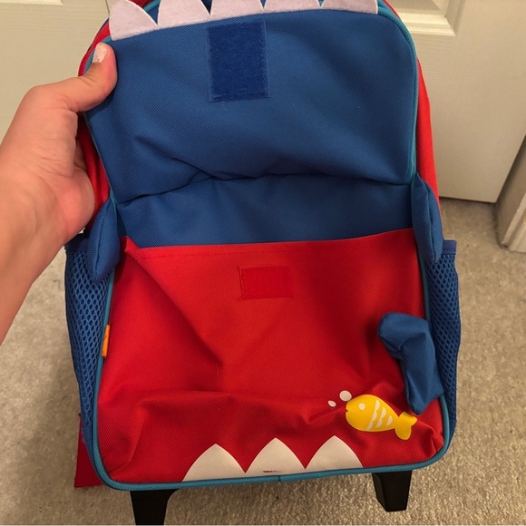 Yodo Shark Backpack Blue and Red - Picture 5 of 10